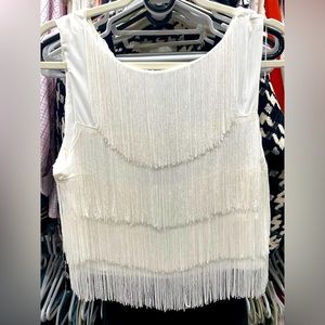 Alexis cropped fringe top